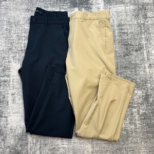 Abercrombie & Fitch Pants Mens Large LOT OF 2 Skinny Taper Stretch Tech Commuter